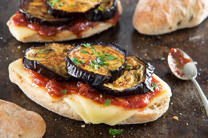 Roasted Aubergine, Cheddar &amp; Ballymaloe Relish Open Sandwich ...