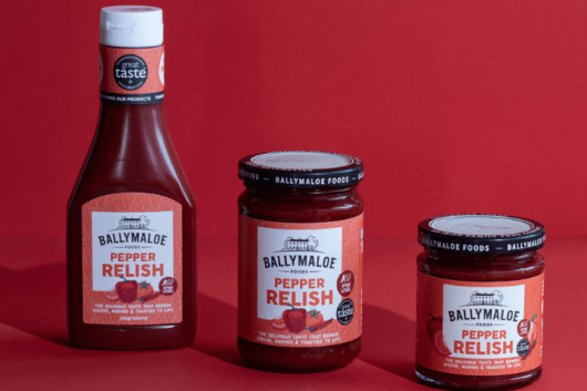 Savor the bold and zesty flavor of Ballymaloe Pepper Relish, captured in this website image. A jar filled with a perfect blend of peppers for a taste sensation.