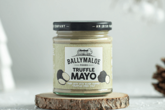Elevate your taste experience with Ballymaloe Truffle Mayo, showcased in this website image. A jar filled with the luxurious fusion of truffle essence and creamy perfection.